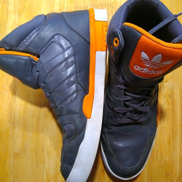 adidas Shoes Adidas Gray And Orange Mens Basketball Shoes 15 Poshmark